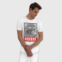 Пижама хлопковая мужская Pepe trigger, цвет: белый — фото 2