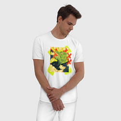 Пижама хлопковая мужская Killer Caiman, цвет: белый — фото 2