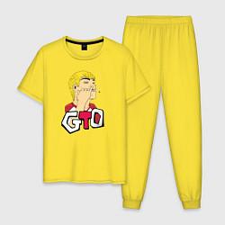 Пижама хлопковая мужская Eikichi Onizuka GTO, цвет: желтый