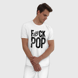 Пижама хлопковая мужская Five Finger Death Punch 5FDP, цвет: белый — фото 2