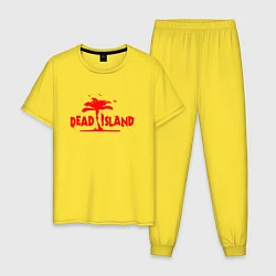 Пижама хлопковая мужская Dead island, цвет: желтый