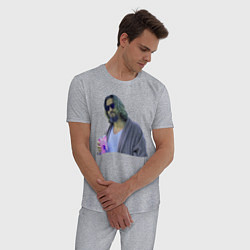 Пижама хлопковая мужская Большой Лебовски Чувак, цвет: меланж — фото 2