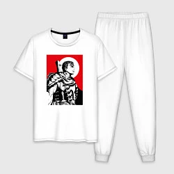 Пижама хлопковая мужская BERSERK 8, цвет: белый