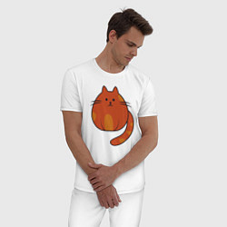 Пижама хлопковая мужская Fat Cat, цвет: белый — фото 2