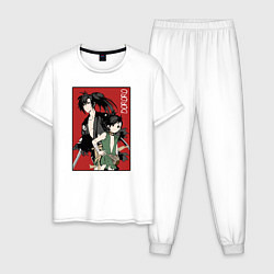 Пижама хлопковая мужская Дороро Dororo, цвет: белый