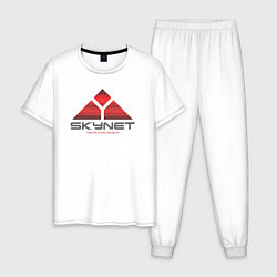 Пижама хлопковая мужская Skynet, цвет: белый