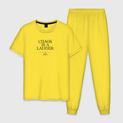 Пижама хлопковая мужская Chaos is a ladder GoT цвета желтый — фото 1