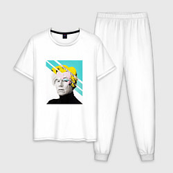Пижама хлопковая мужская Энди Уорхол Andy Warhol, цвет: белый