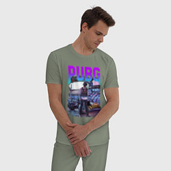 Пижама хлопковая мужская PUBG NEON ПУБГ НЕОН Z, цвет: авокадо — фото 2