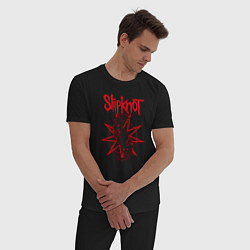 Пижама хлопковая мужская Slipknot Slip Goats Art, цвет: черный — фото 2