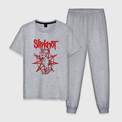 Пижама хлопковая мужская Slipknot Slip Goats Art, цвет: меланж