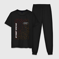 Пижама хлопковая мужская Audi - Racing, цвет: черный