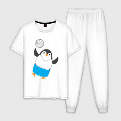 Мужская пижама Волейбол - Пингвин
