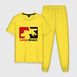 Пижама хлопковая мужская Limp Bizkit, цвет: желтый