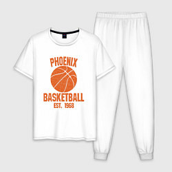 Пижама хлопковая мужская Phoenix Basketball, цвет: белый