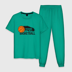 Пижама хлопковая мужская Basketball Phoenix, цвет: зеленый