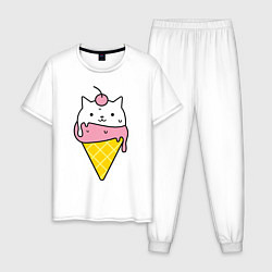 Мужская пижама Ice Cream Cat