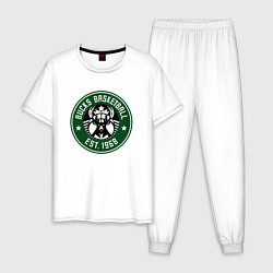 Пижама хлопковая мужская Bucks Basketball, цвет: белый
