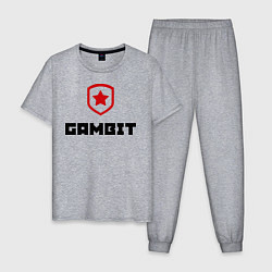 Пижама хлопковая мужская Gambit, цвет: меланж