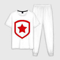 Пижама хлопковая мужская Gambit Symbol, цвет: белый