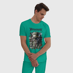 Пижама хлопковая мужская Megadeth Мегадеф Z, цвет: зеленый — фото 2