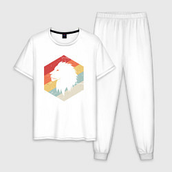 Пижама хлопковая мужская Color Lion, цвет: белый