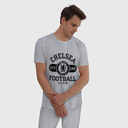 Пижама хлопковая мужская Chelsea Football Club, цвет: меланж — фото 2