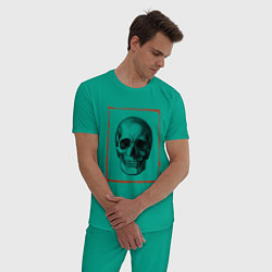 Пижама хлопковая мужская Костян, цвет: зеленый — фото 2