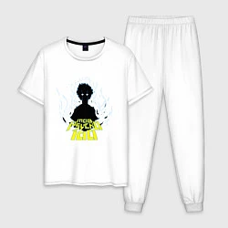 Пижама хлопковая мужская Моб Психо 100, цвет: белый