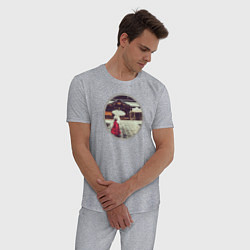Пижама хлопковая мужская Прогулка, цвет: меланж — фото 2