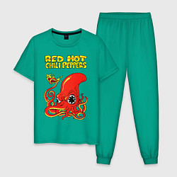 Пижама хлопковая мужская RED HOT CHILI PEPPERS, цвет: зеленый