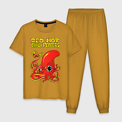 Пижама хлопковая мужская RED HOT CHILI PEPPERS, цвет: горчичный