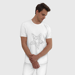 Пижама хлопковая мужская StarCats, цвет: белый — фото 2