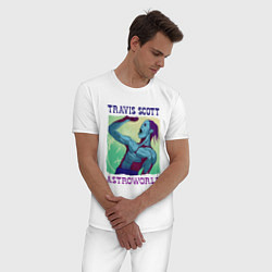 Пижама хлопковая мужская ASTROWORLD TRAVIS SCOTT Z, цвет: белый — фото 2