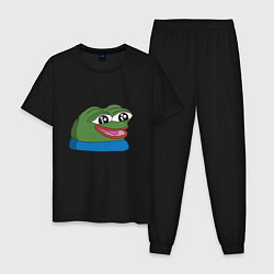 Пижама хлопковая мужская Pepe happy Пепе хеппи, цвет: черный