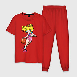 Пижама хлопковая мужская Peach Basketball, цвет: красный