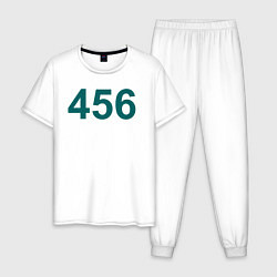 Пижама хлопковая мужская Игрок 456, цвет: белый