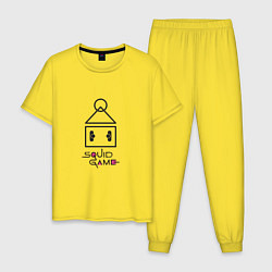 Пижама хлопковая мужская Final Game Squid Game, цвет: желтый