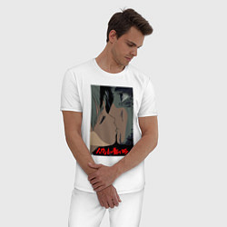 Пижама хлопковая мужская HowlSophie, цвет: белый — фото 2