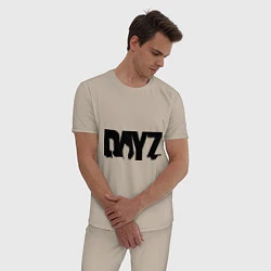 Пижама хлопковая мужская DayZ, цвет: миндальный — фото 2