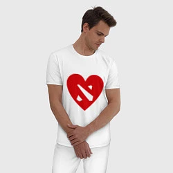 Пижама хлопковая мужская Love Dota 2, цвет: белый — фото 2