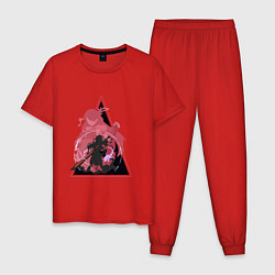 Пижама хлопковая мужская Genshin Impact Bay DoeБэй Доу, цвет: красный