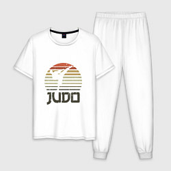 Пижама хлопковая мужская Judo Warrior, цвет: белый