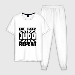 Мужская пижама Eat, Sleep, Judo, Repeat