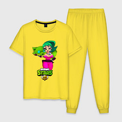 Пижама хлопковая мужская LOLA brawlstars разрушитель, цвет: желтый