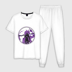 Пижама хлопковая мужская ТартальяTartaglia Genshin Impact, цвет: белый