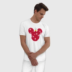 Пижама хлопковая мужская Mickey Mouse Ball, цвет: белый — фото 2