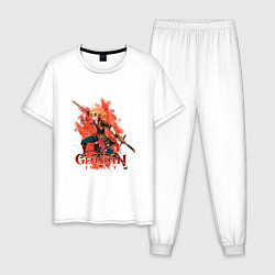 Пижама хлопковая мужская Тома Thoma Genshin Impact, цвет: белый