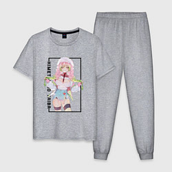 Пижама хлопковая мужская Мицури Канродзи Клинок, рассекающий демонов, цвет: меланж