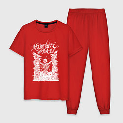 Пижама хлопковая мужская Municipal Waste Коммунальные отходы, цвет: красный